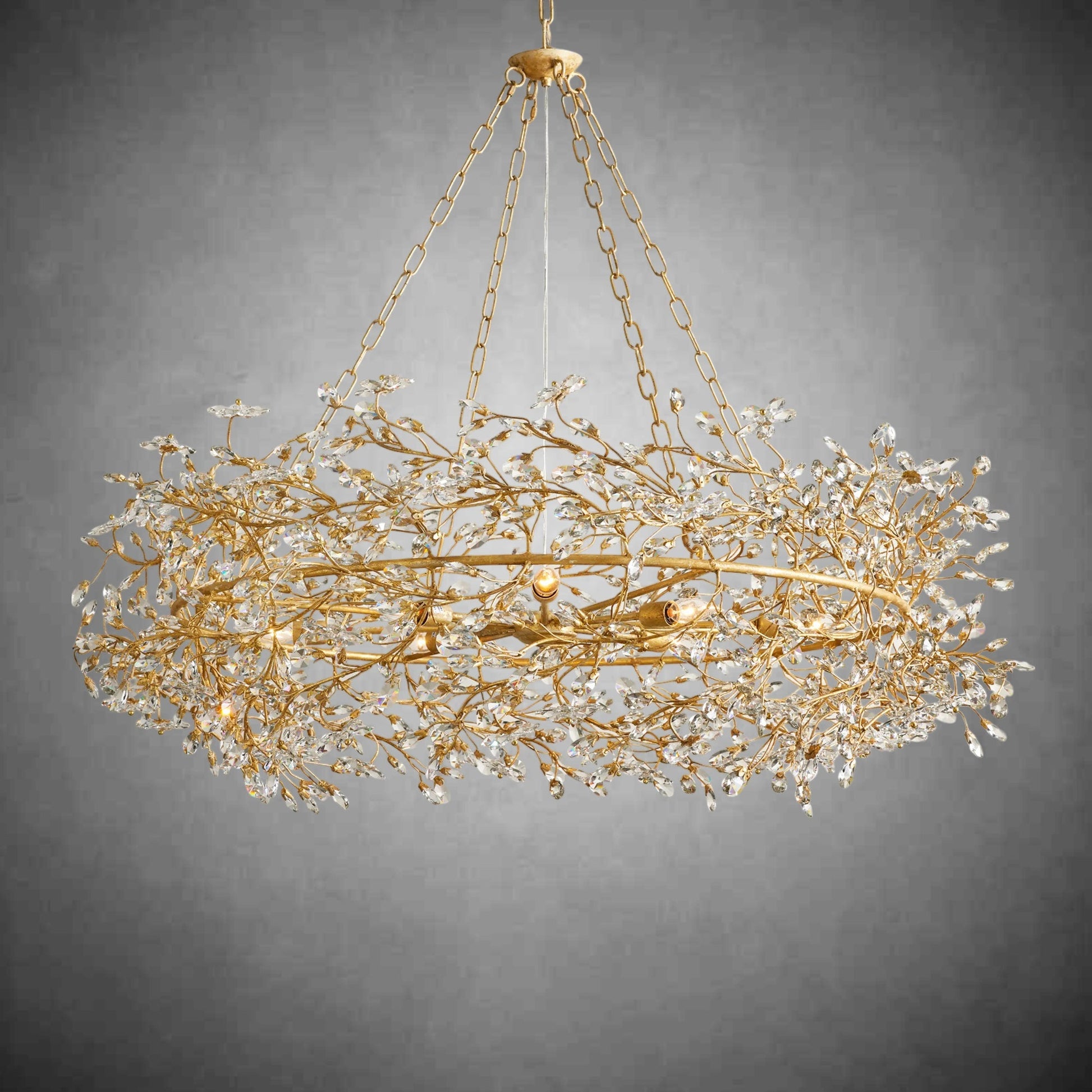 Fiore Crown Chandelier 39" 48" 60"-Chandelier-morylighting-GOLD-39"-Morylighting