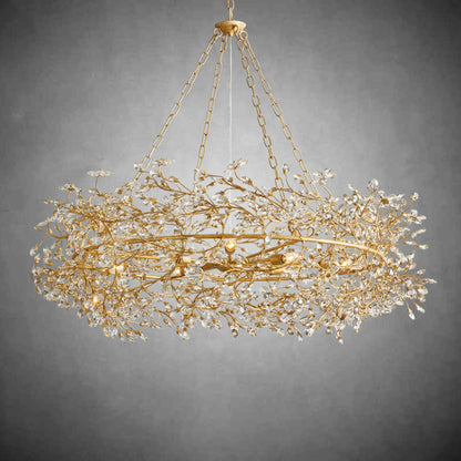 Fiore Crown Chandelier 39" 48" 60"-Chandelier-morylighting-GOLD-39"-Morylighting