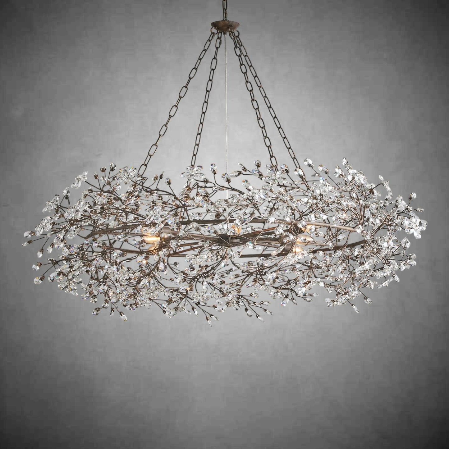 Fiore Crown Chandelier 39" 48" 60"-Chandelier-morylighting-GOLD-39"-Morylighting
