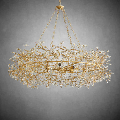 Fiore Crown Chandelier 39" 48" 60"-Chandelier-morylighting-GOLD-39"-Morylighting