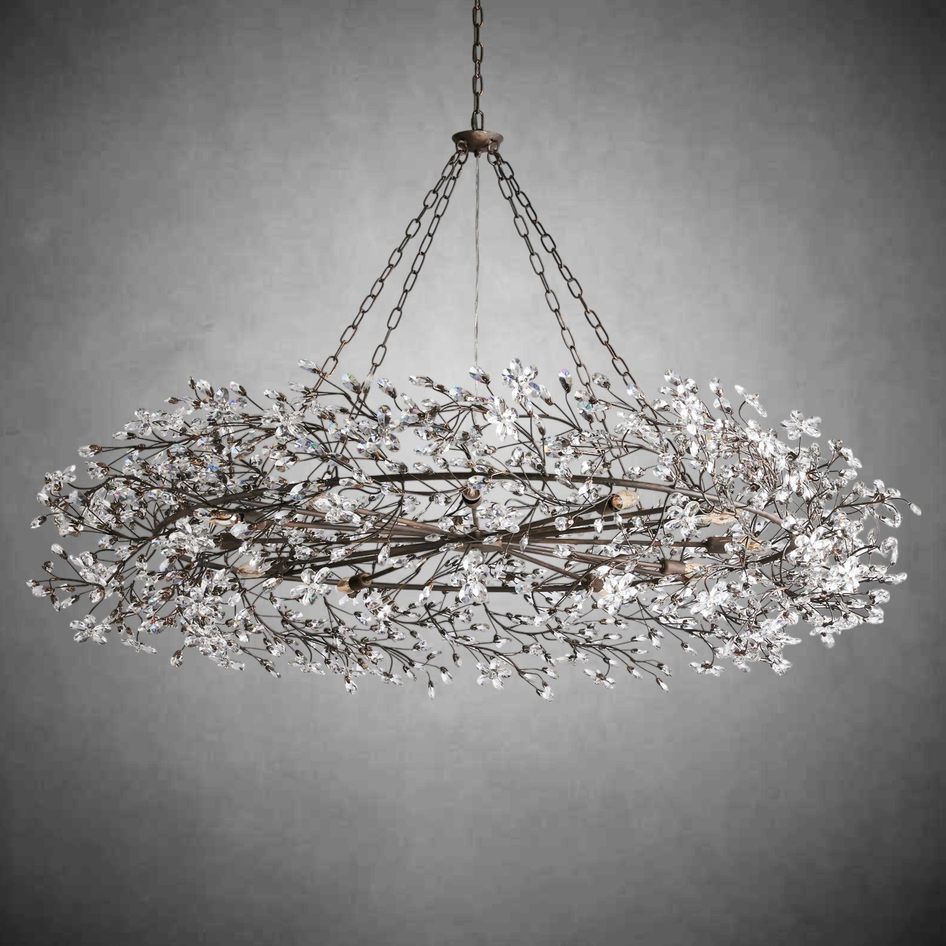 Fiore Crown Chandelier 39" 48" 60"-Chandelier-morylighting-GOLD-39"-Morylighting