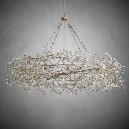 Fiore Crown Chandelier 39" 48" 60"-Chandelier-morylighting-SILVER-60"-Morylighting