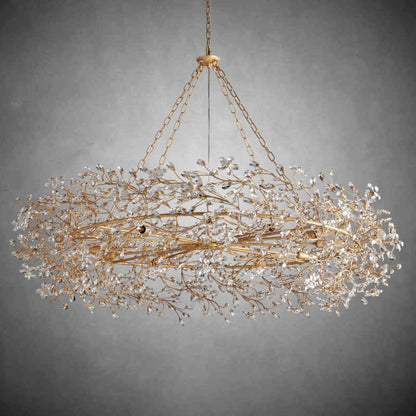 Fiore Crown Chandelier 39" 48" 60"-Chandelier-morylighting-GOLD-48"-Morylighting