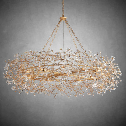 Fiore Crown Chandelier 39" 48" 60"-Chandelier-morylighting-GOLD-60"-Morylighting