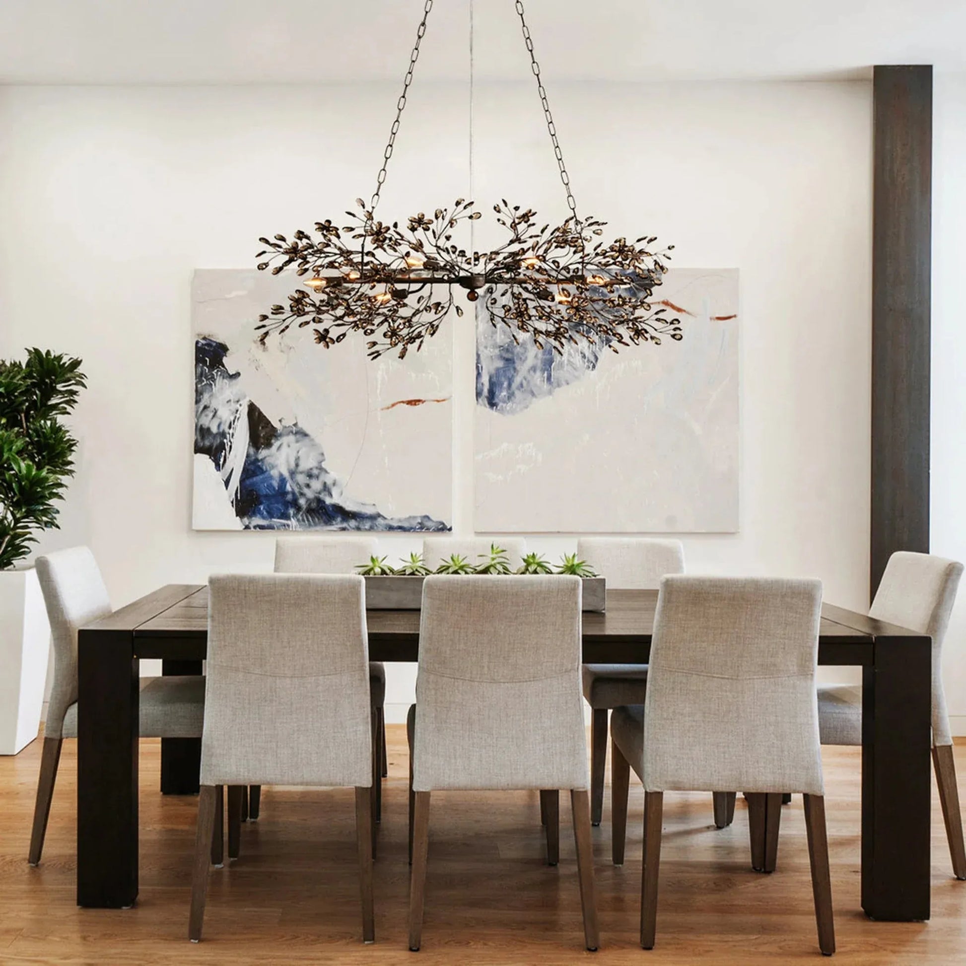 Fiore Linear Chandelier 43" 51" 68"W-Chandelier-morylighting-GOLD-43"-Morylighting