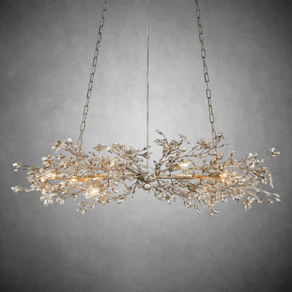 Fiore Linear Chandelier 43" 51" 68"W-Chandelier-morylighting-SILVER-43"-Morylighting