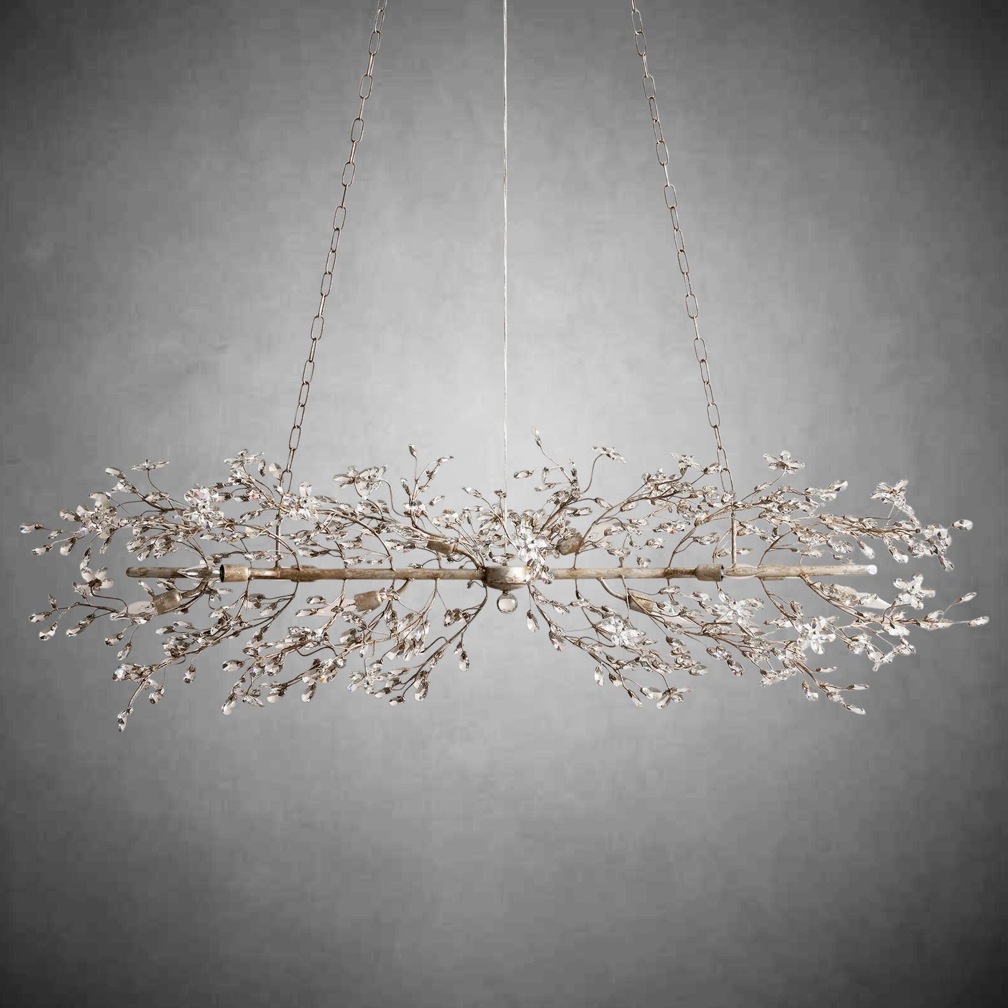 Fiore Linear Chandelier 43" 51" 68"W-Chandelier-morylighting-SILVER-68"-Morylighting