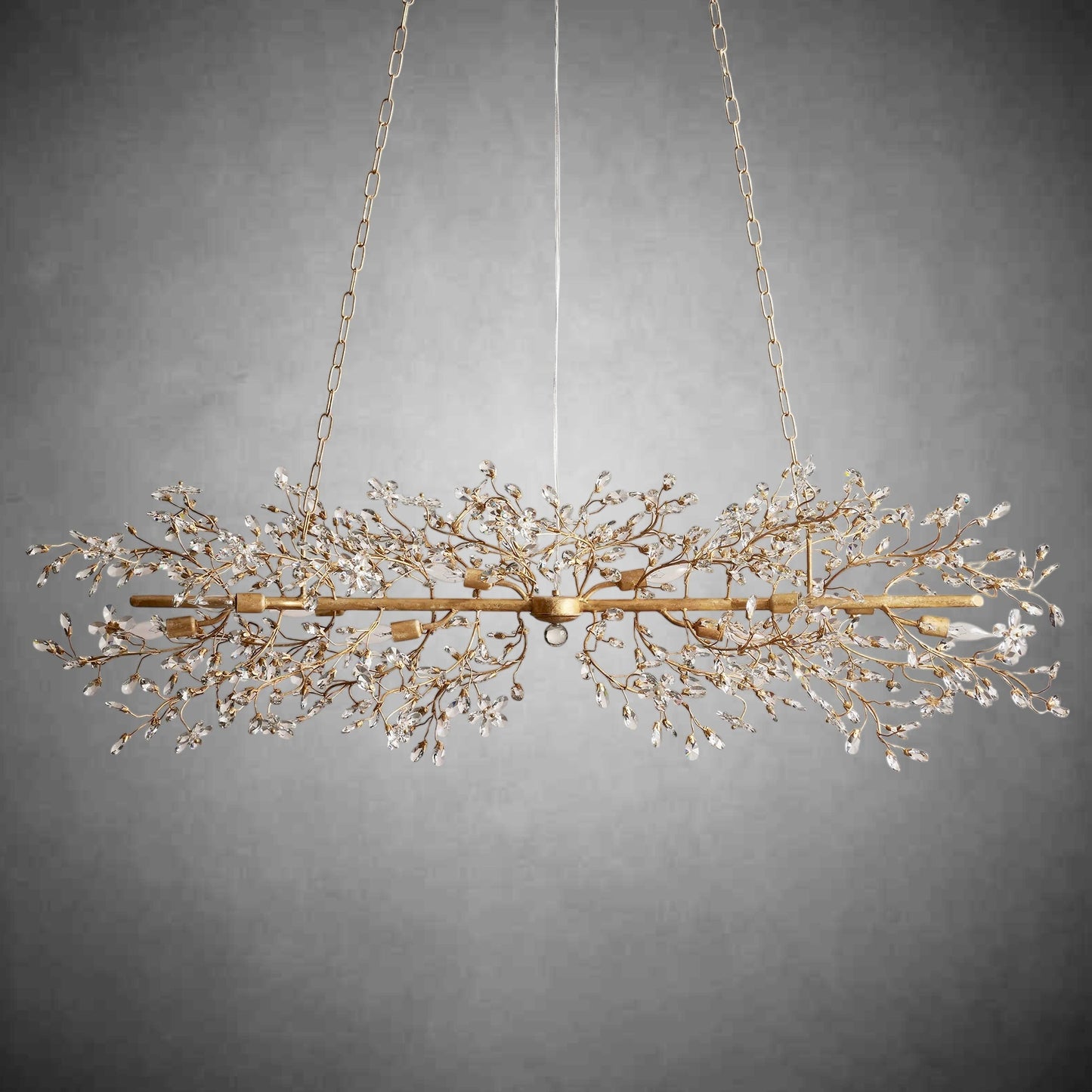 Fiore Linear Chandelier 43" 51" 68"W-Chandelier-morylighting-GOLD-68"-Morylighting