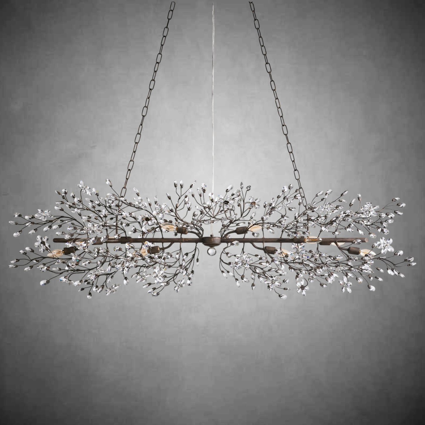 Fiore Linear Chandelier 43" 51" 68"W-Chandelier-morylighting-BRONZE-68"-Morylighting