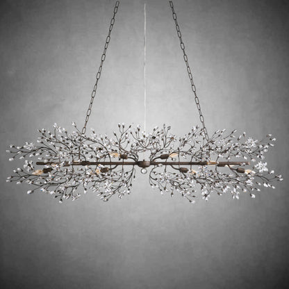 Fiore Linear Chandelier 43" 51" 68"W-Chandelier-morylighting-BRONZE-68"-Morylighting