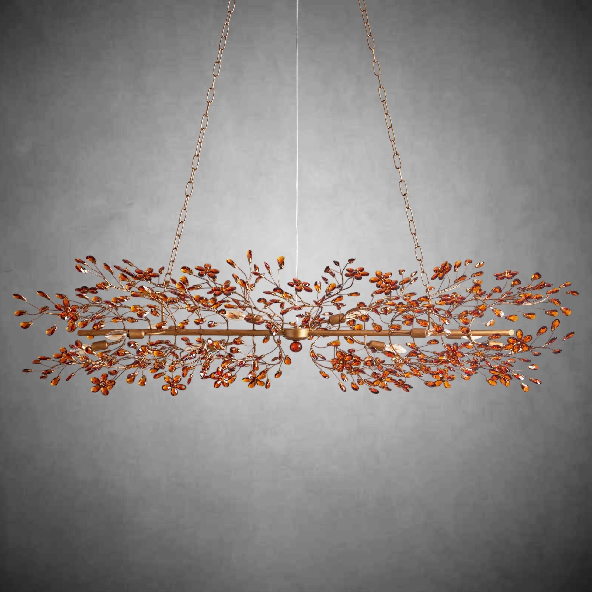 Fiore Linear Chandelier 43" 51" 68"W-Chandelier-morylighting-GOLD-43"-Morylighting