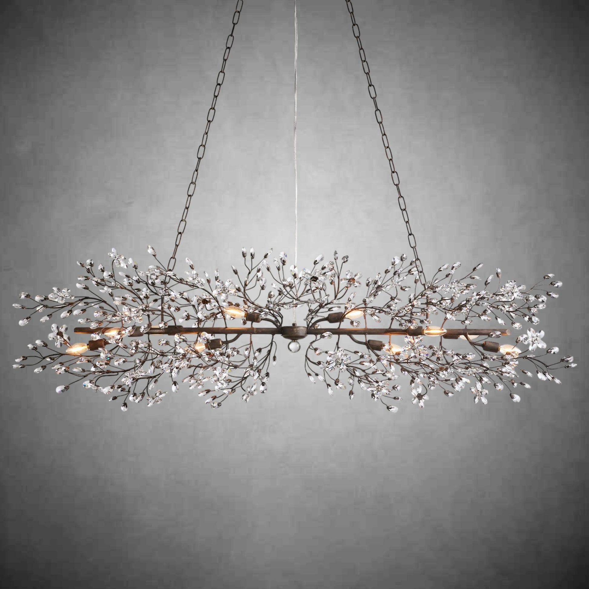 Fiore Linear Chandelier 43" 51" 68"W-Chandelier-morylighting-GOLD-43"-Morylighting