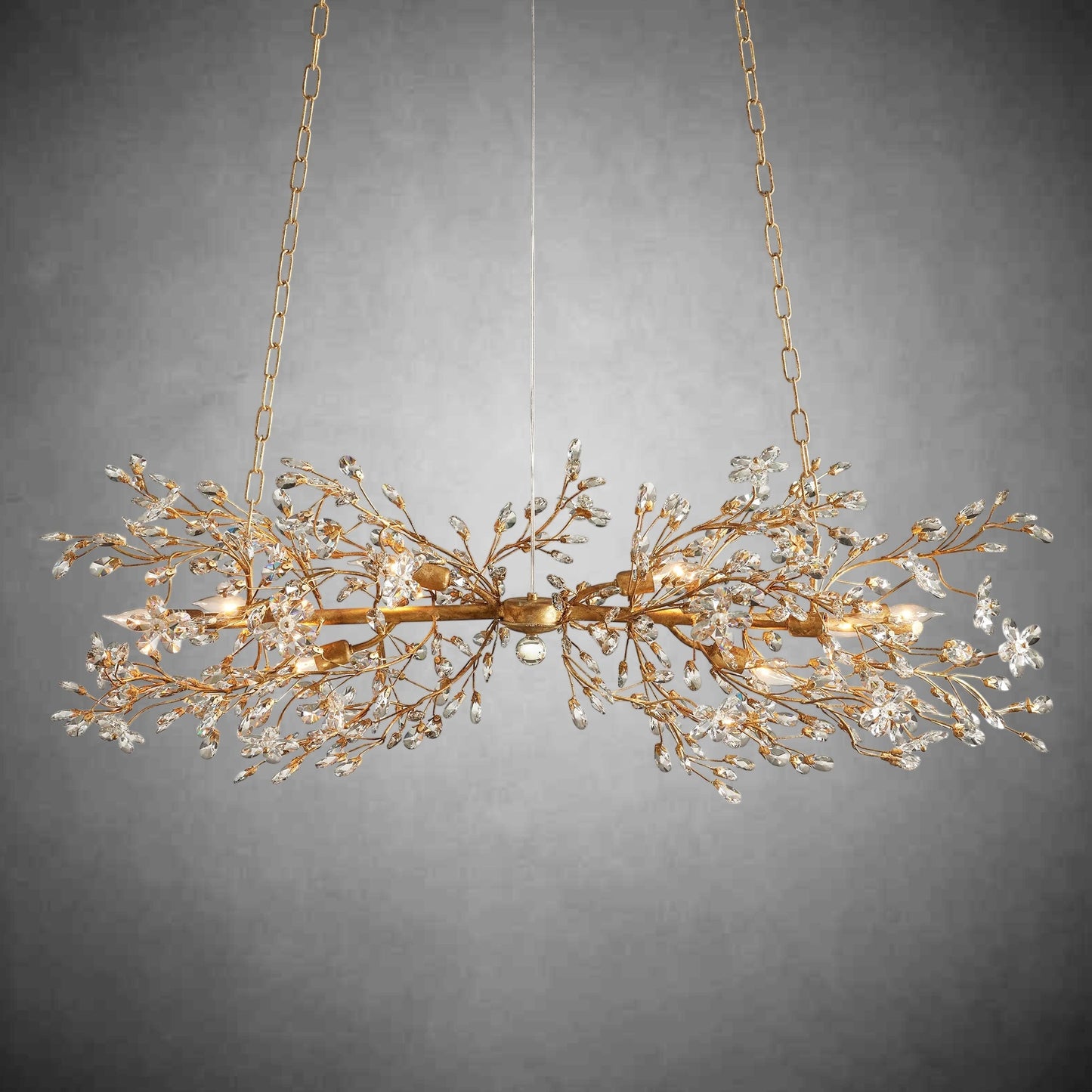 Fiore Linear Chandelier 43" 51" 68"W-Chandelier-morylighting-GOLD-43"-Morylighting