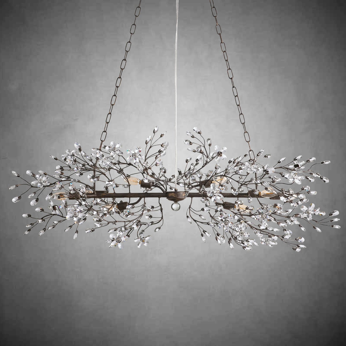 Fiore Linear Chandelier 43" 51" 68"W-Chandelier-morylighting-BRONZE-43"-Morylighting
