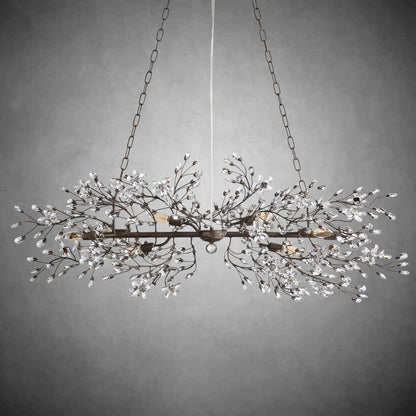Fiore Linear Chandelier 43" 51" 68"W-Chandelier-morylighting-BRONZE-43"-Morylighting
