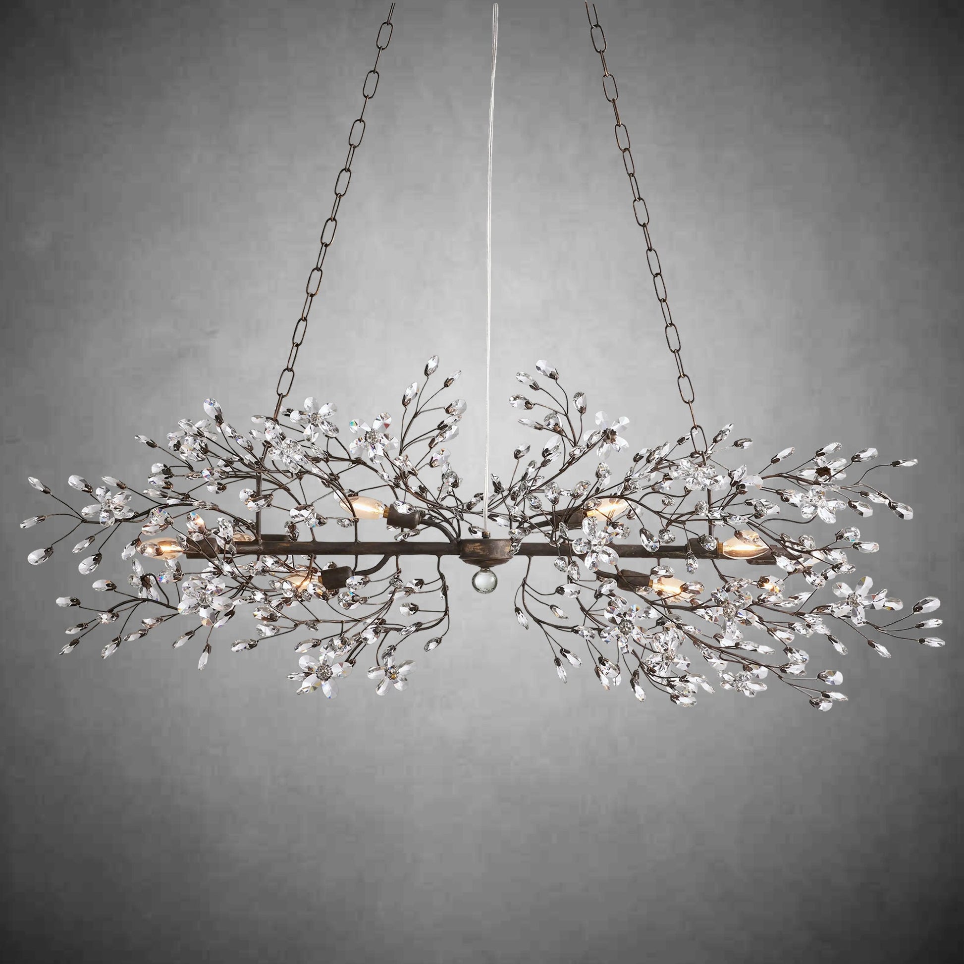 Fiore Linear Chandelier 43" 51" 68"W-Chandelier-morylighting-GOLD-43"-Morylighting