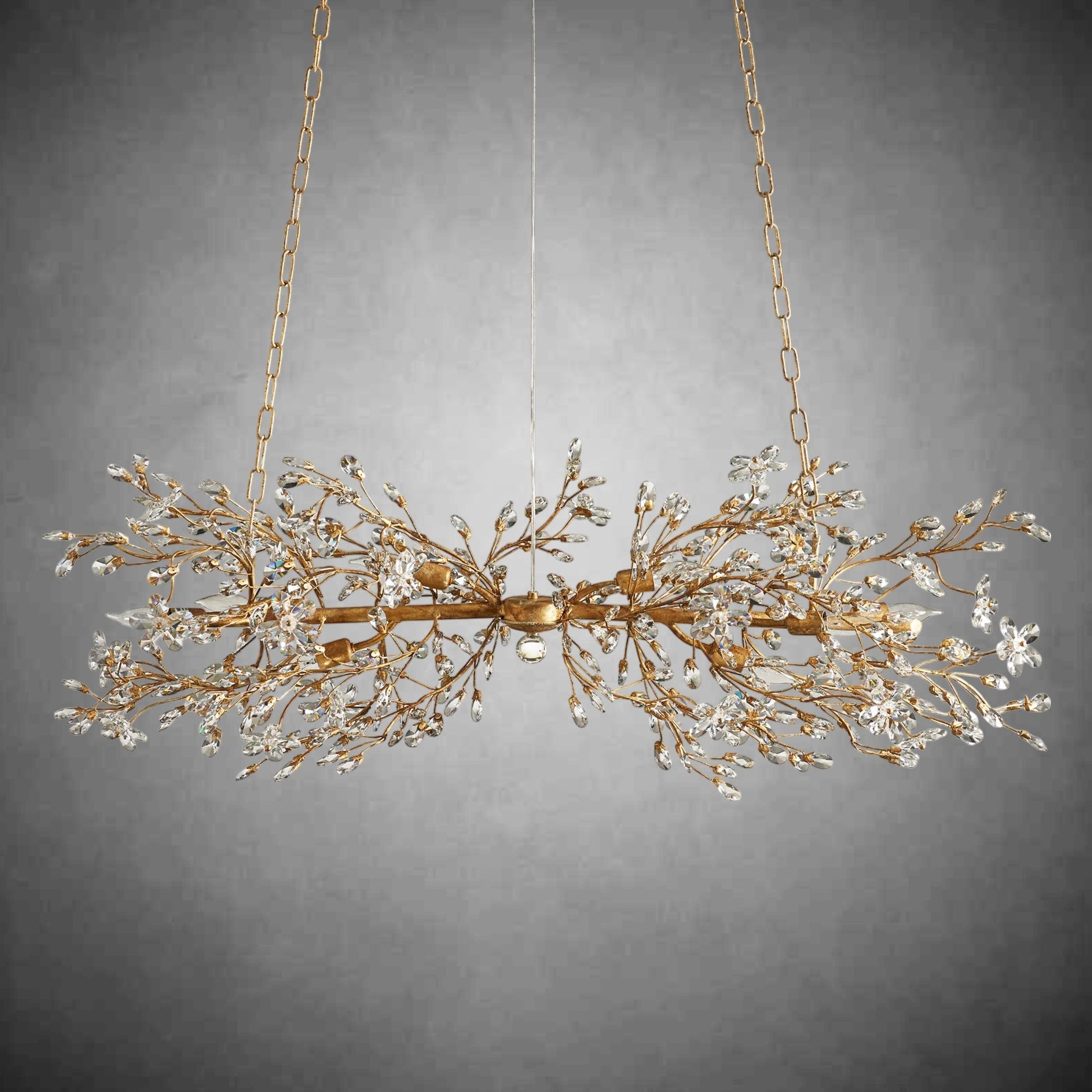 Fiore Linear Chandelier 43" 51" 68"W-Chandelier-morylighting-GOLD-43"-Morylighting