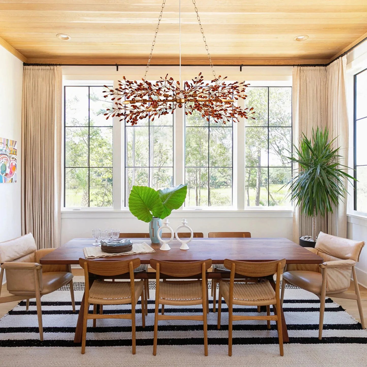 Fiore Linear Chandelier 43" 51" 68"W-Chandelier-morylighting-GOLD-43"-Morylighting