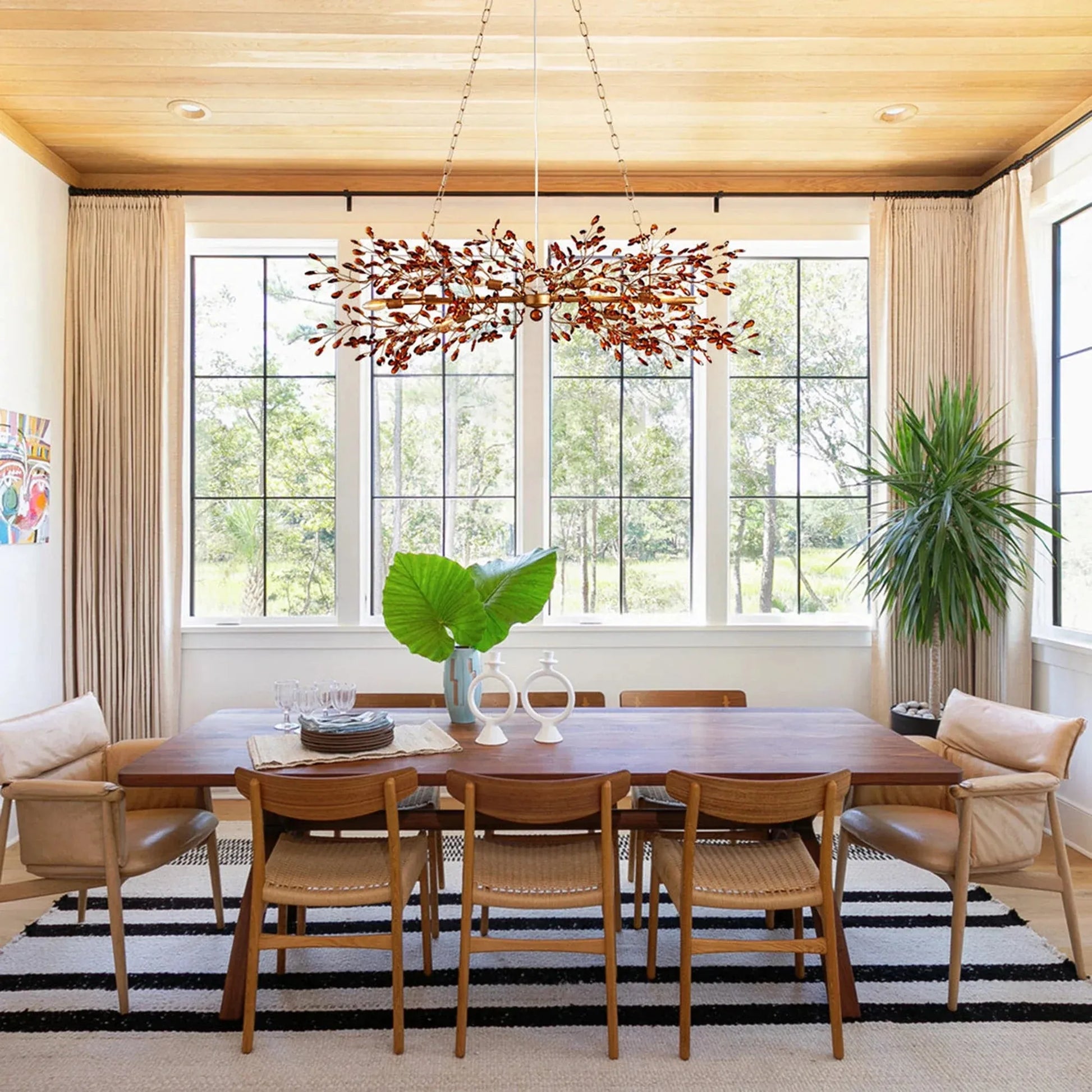 Fiore Linear Chandelier 43" 51" 68"W-Chandelier-morylighting-GOLD-43"-Morylighting