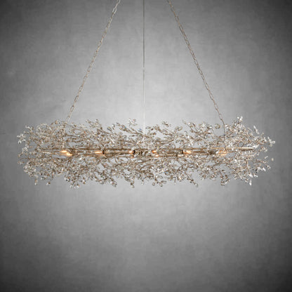 Fiore Oval Chandelier 62'' 74''-Chandelier-morylighting-GOLD-62"-Morylighting
