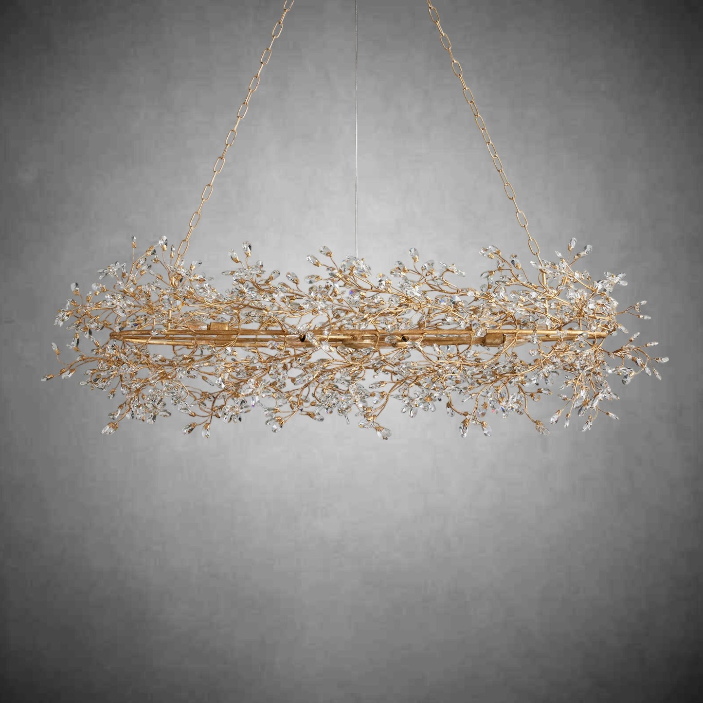 Fiore Oval Chandelier 62'' 74''-Chandelier-morylighting-GOLD-62"-Morylighting