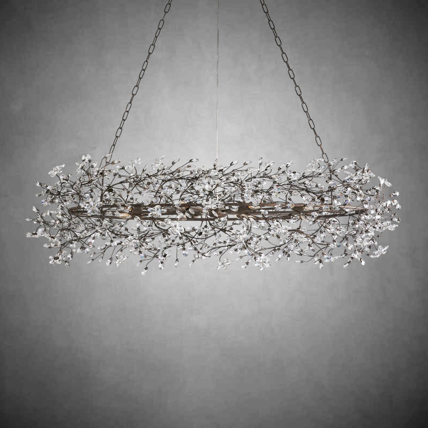 Fiore Oval Chandelier 62'' 74''-Chandelier-morylighting-GOLD-62"-Morylighting