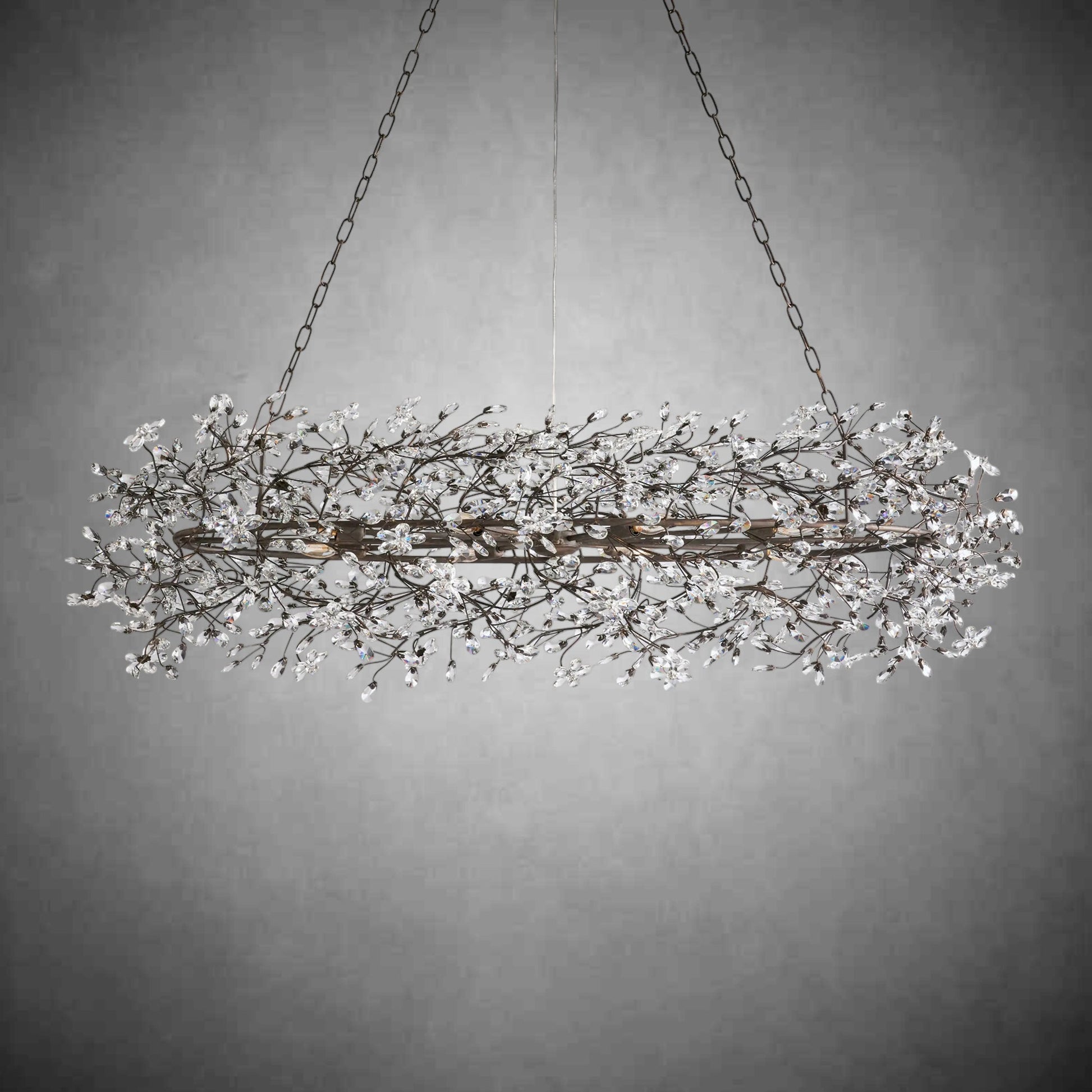 Fiore Oval Chandelier 62'' 74''-Chandelier-morylighting-GOLD-62"-Morylighting