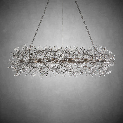Fiore Oval Chandelier 62'' 74''-Chandelier-morylighting-GOLD-62"-Morylighting