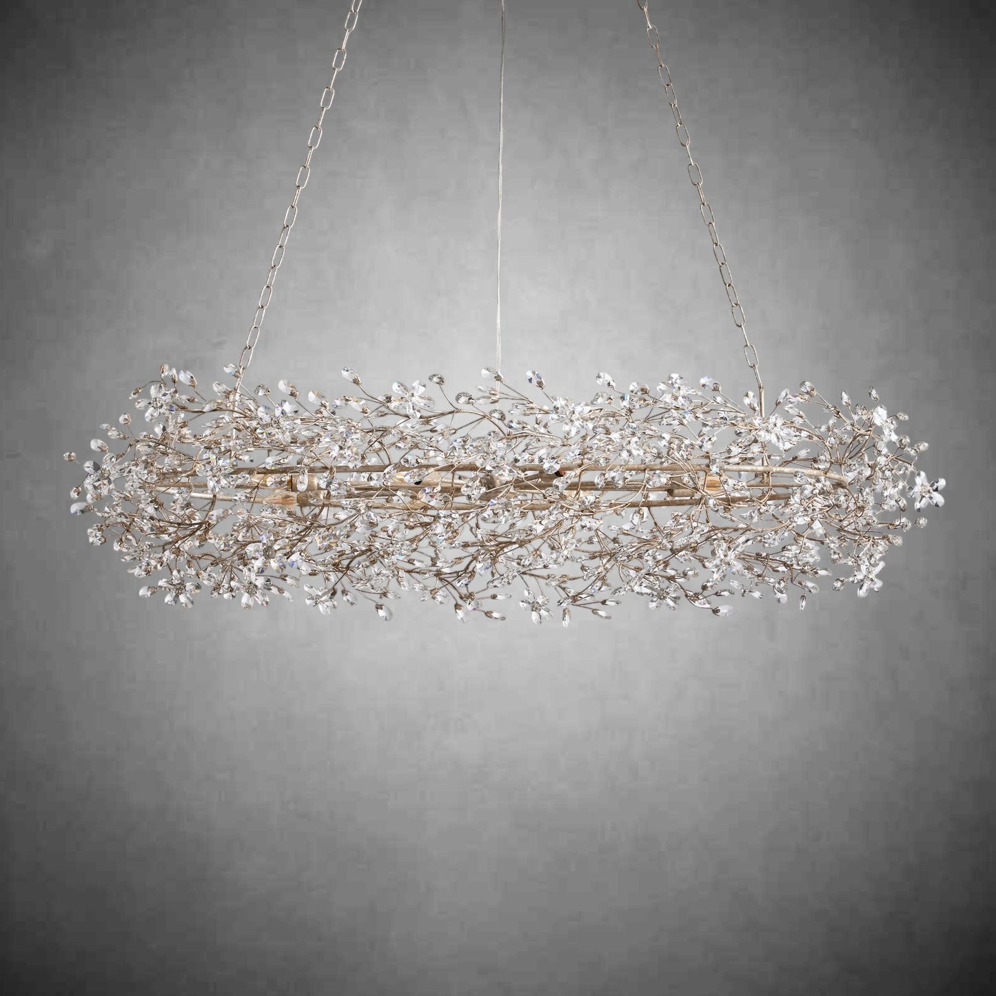 Fiore Oval Chandelier 62'' 74''-Chandelier-morylighting-GOLD-62"-Morylighting
