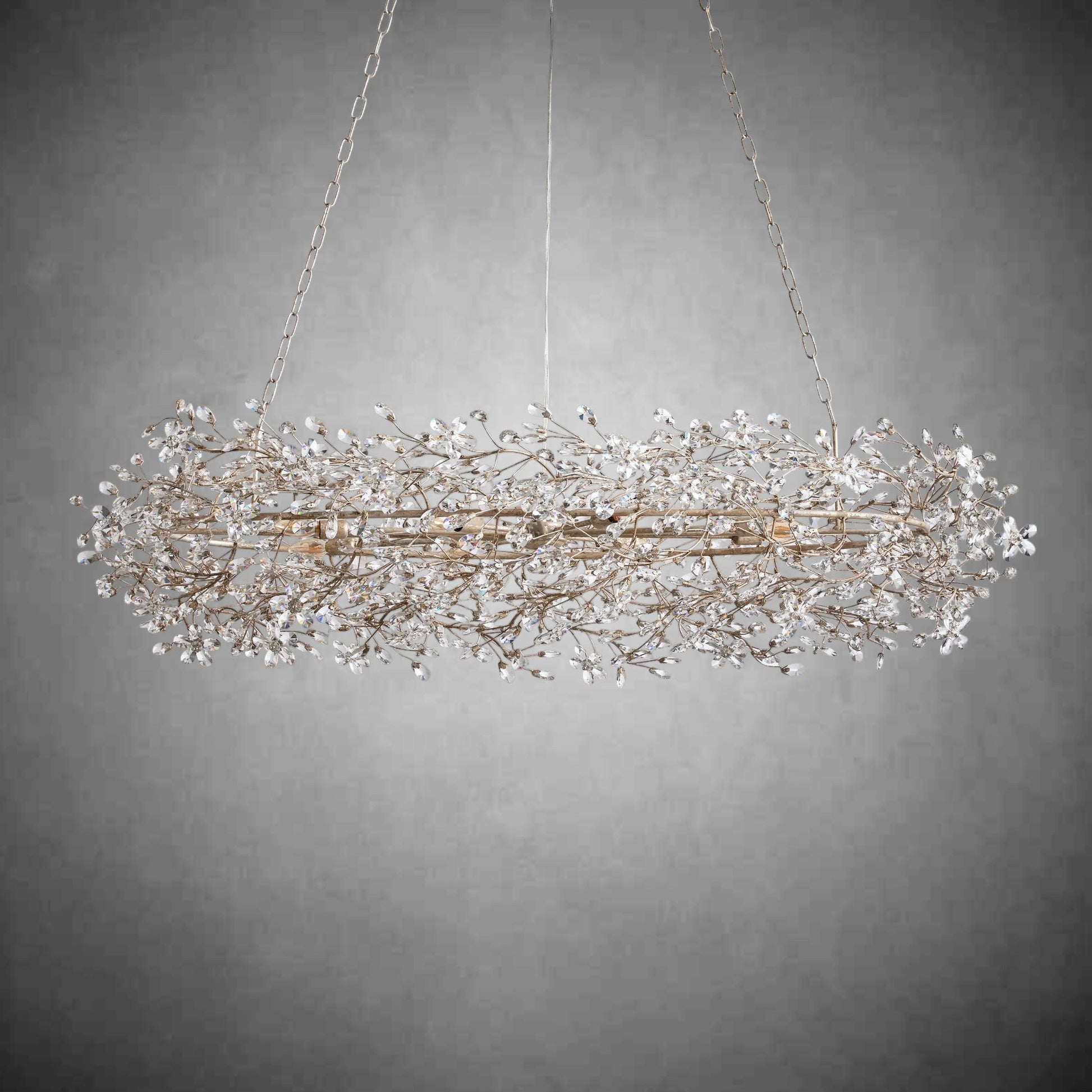 Fiore Oval Chandelier 62'' 74''-Chandelier-morylighting-GOLD-62"-Morylighting