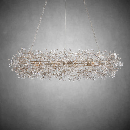 Fiore Oval Chandelier 62'' 74''-Chandelier-morylighting-GOLD-62"-Morylighting