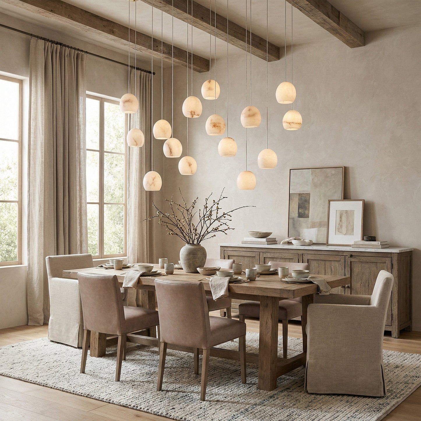 Maeva Rectangular Chandelier 15/30 Light