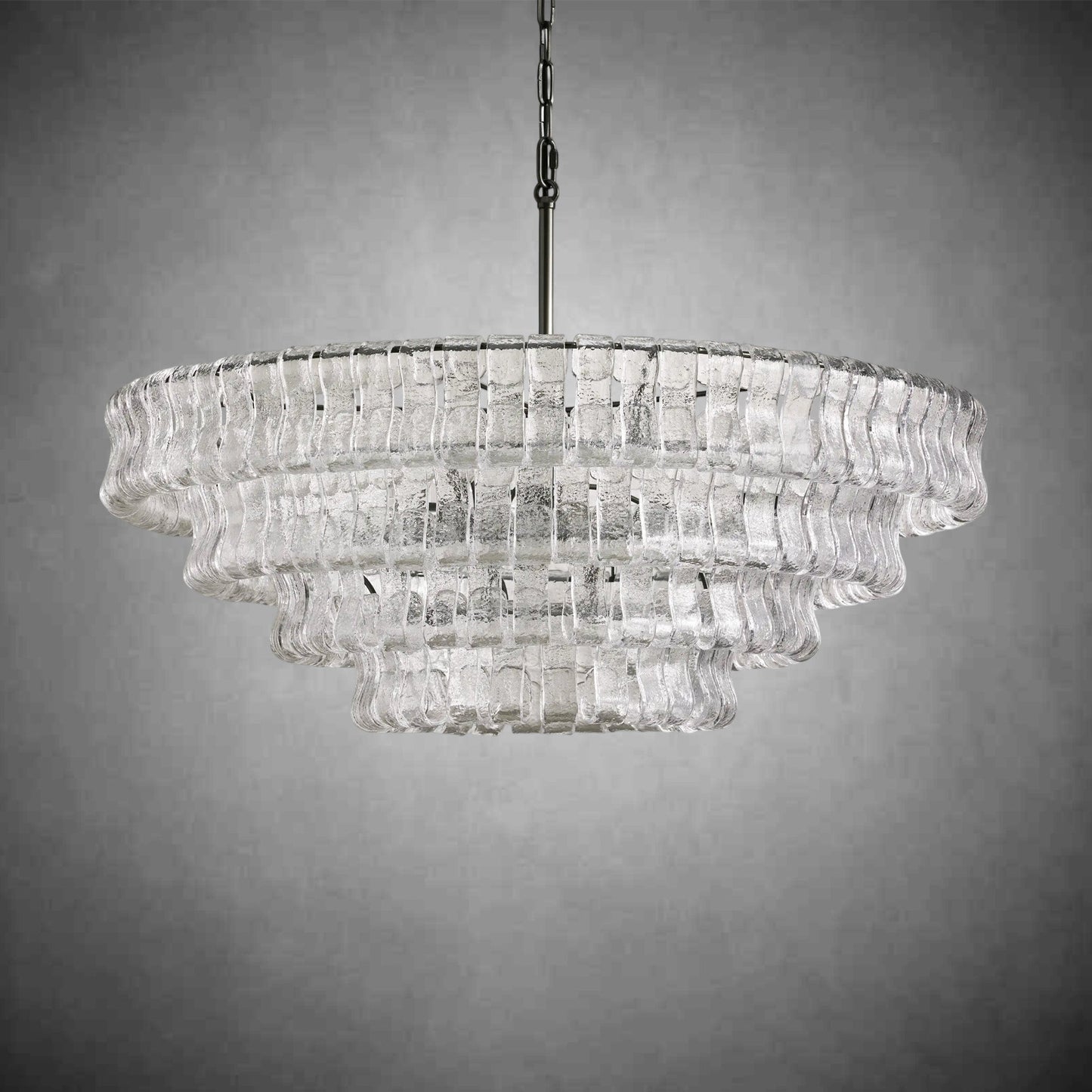 Glacien Round Glass Chandelier
