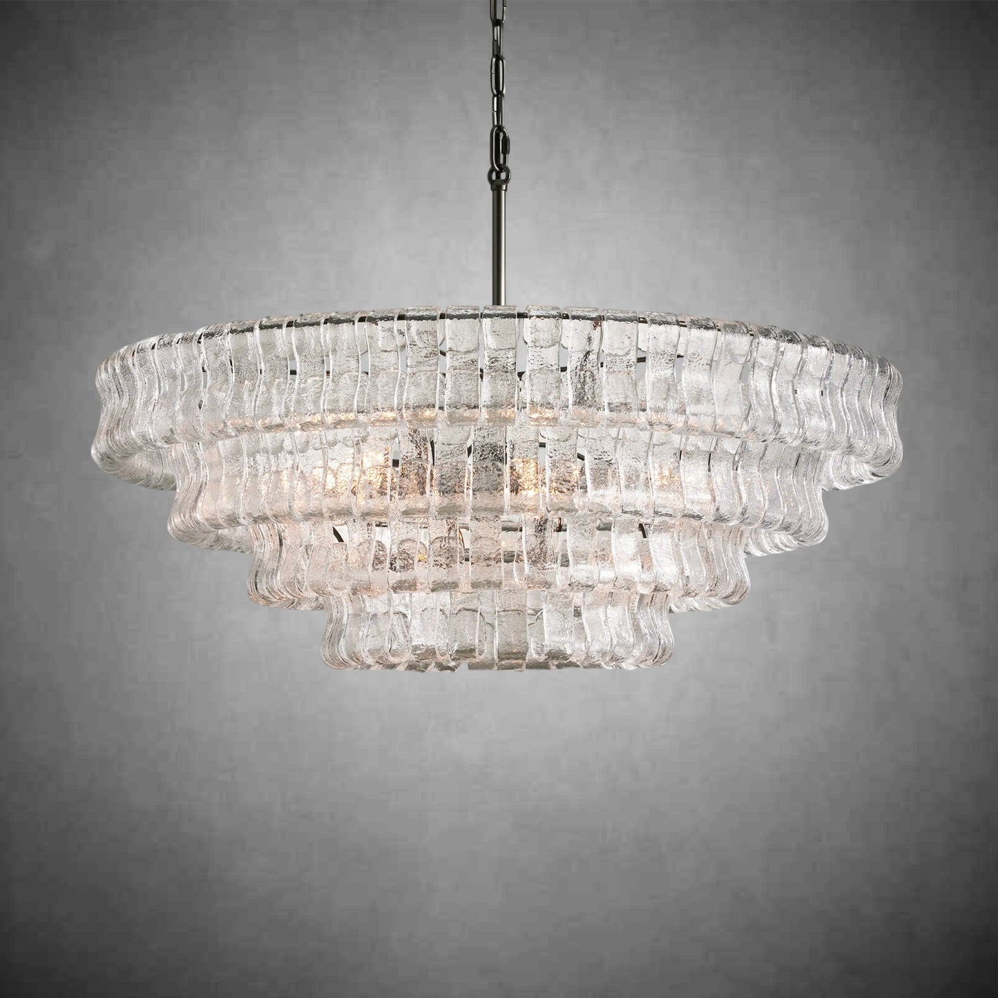 Glacien Round Glass Chandelier