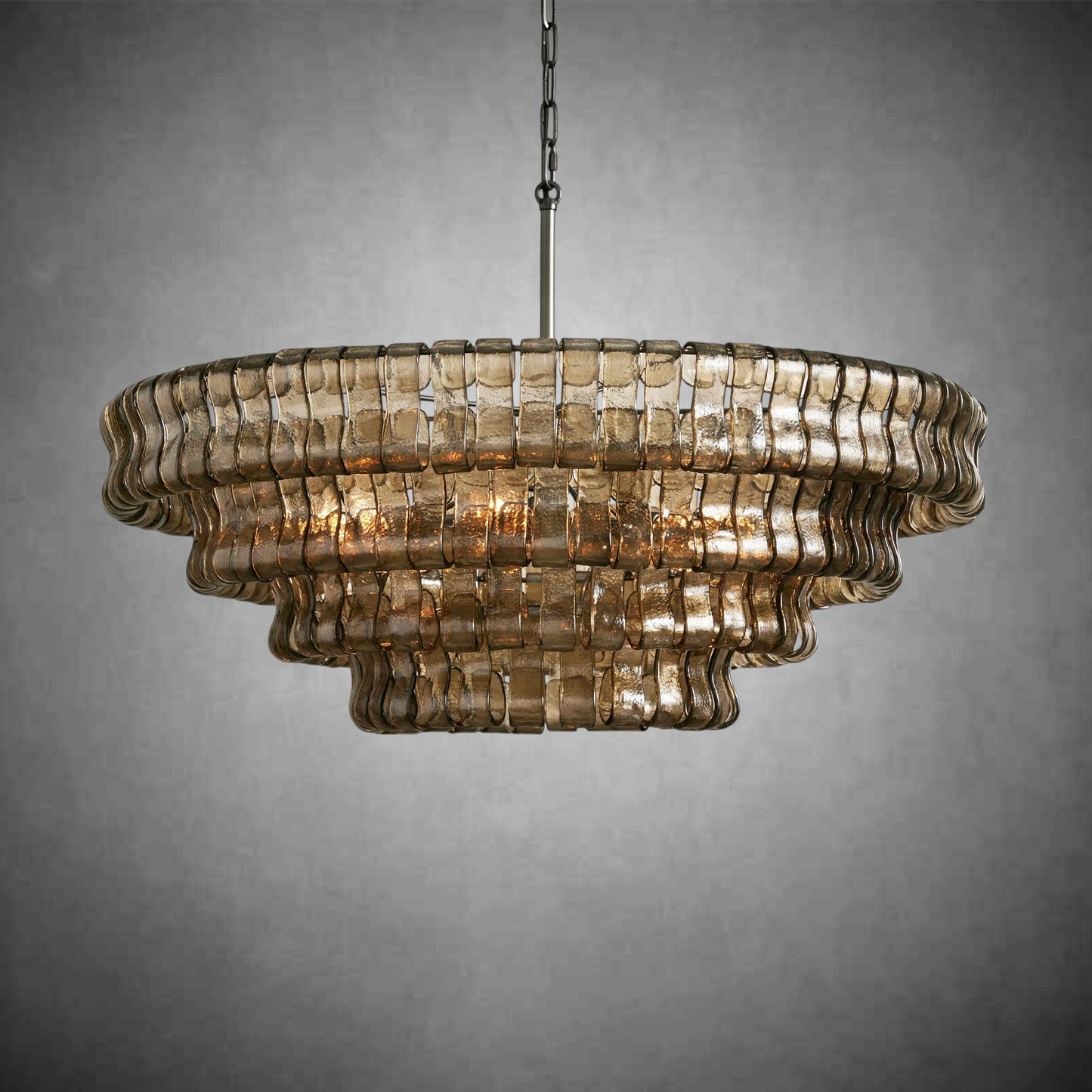 Glacien Round Glass Chandelier