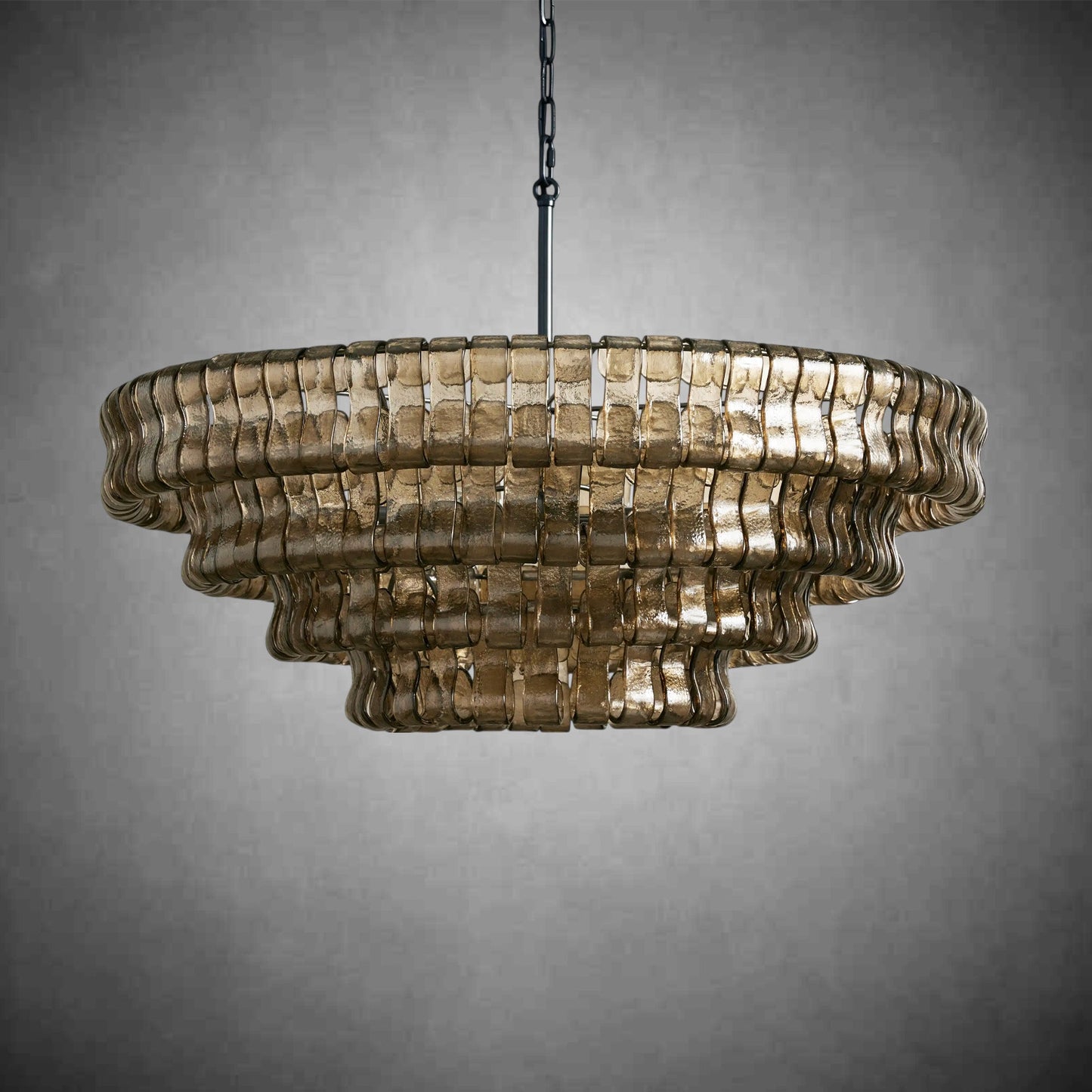 Glacien Round Glass Chandelier