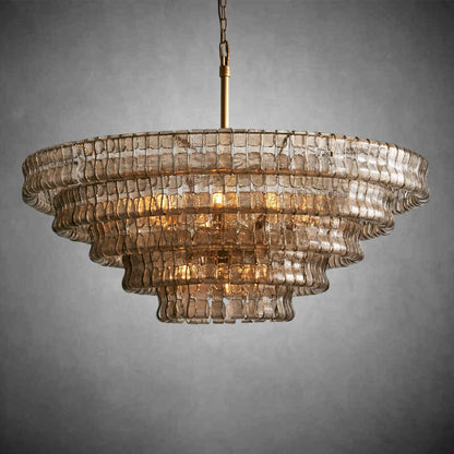 Glacien Round Glass Chandelier