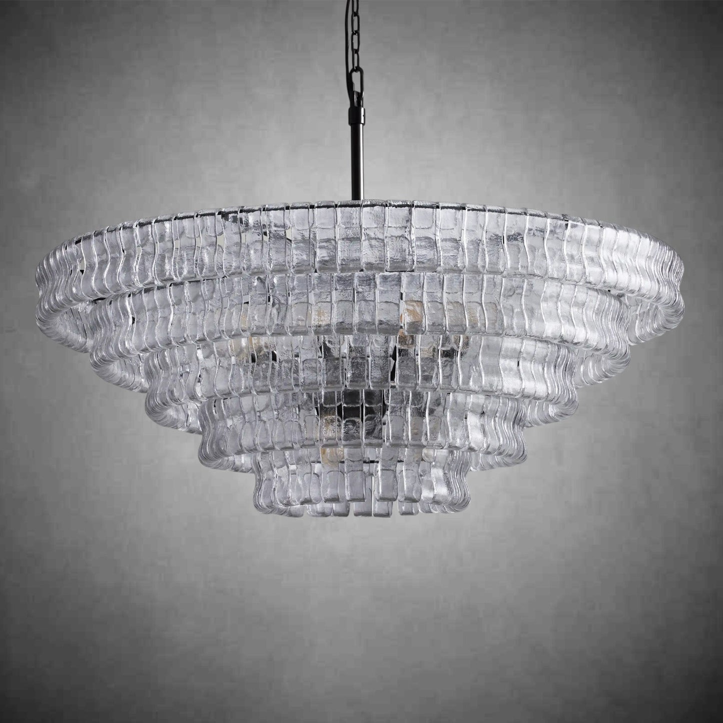 Glacien Round Glass Chandelier