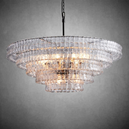 Glacien Round Glass Chandelier