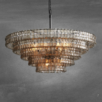 Glacien Round Glass Chandelier