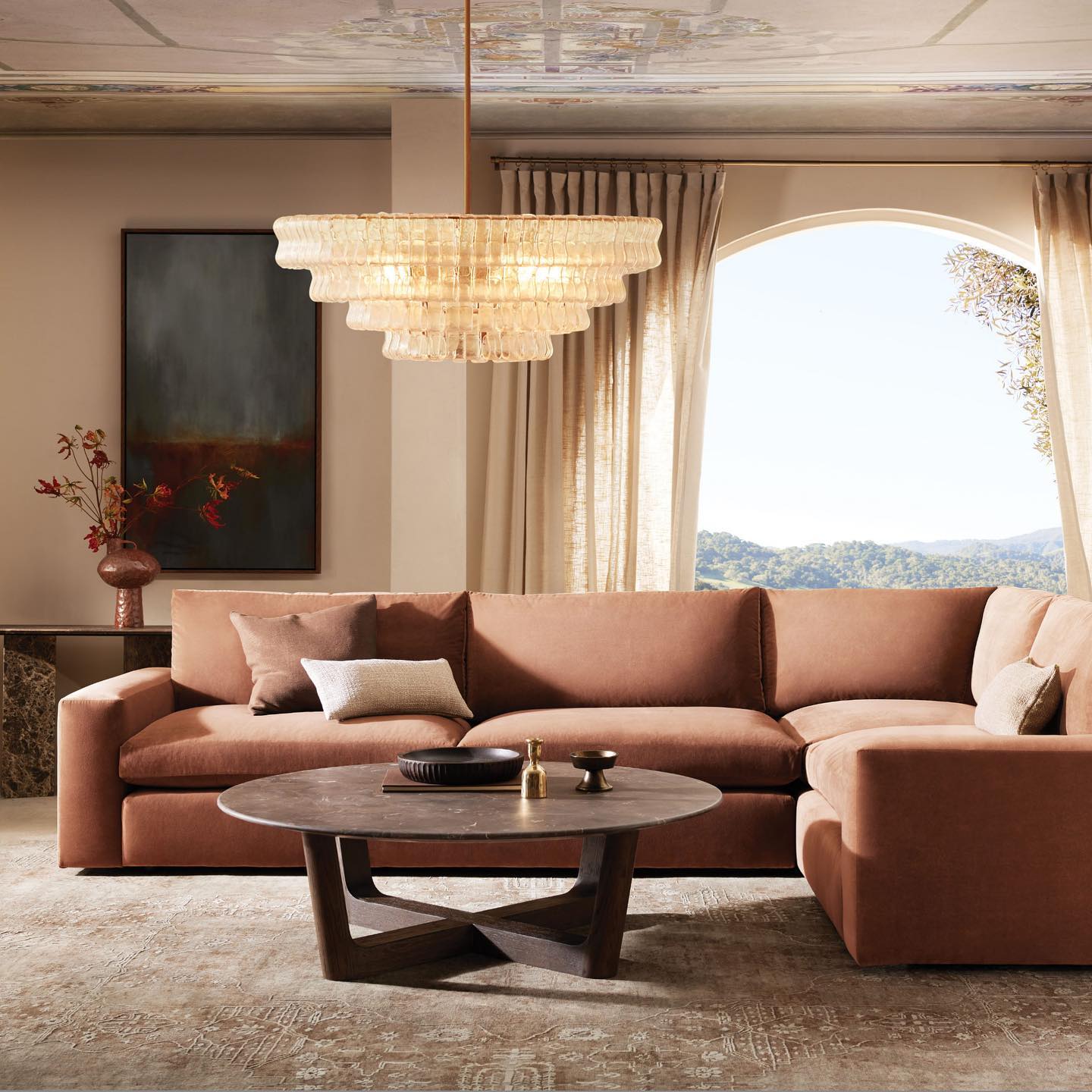 Glacien Round Glass Chandelier
