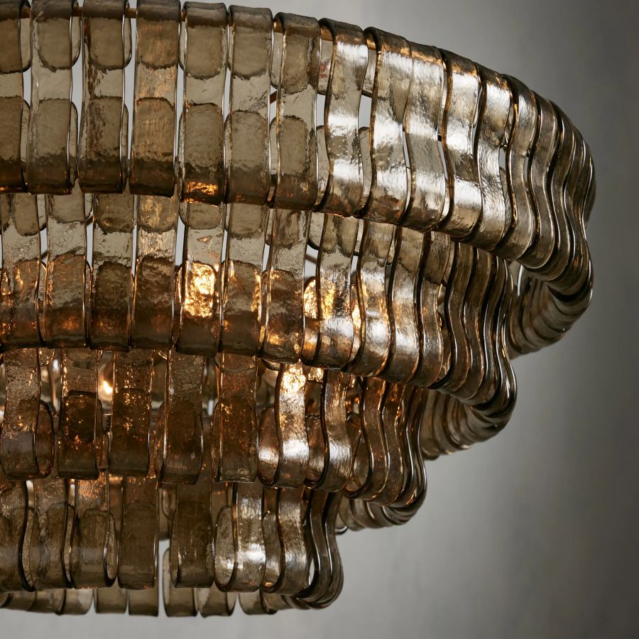 Glacien Round Glass Chandelier