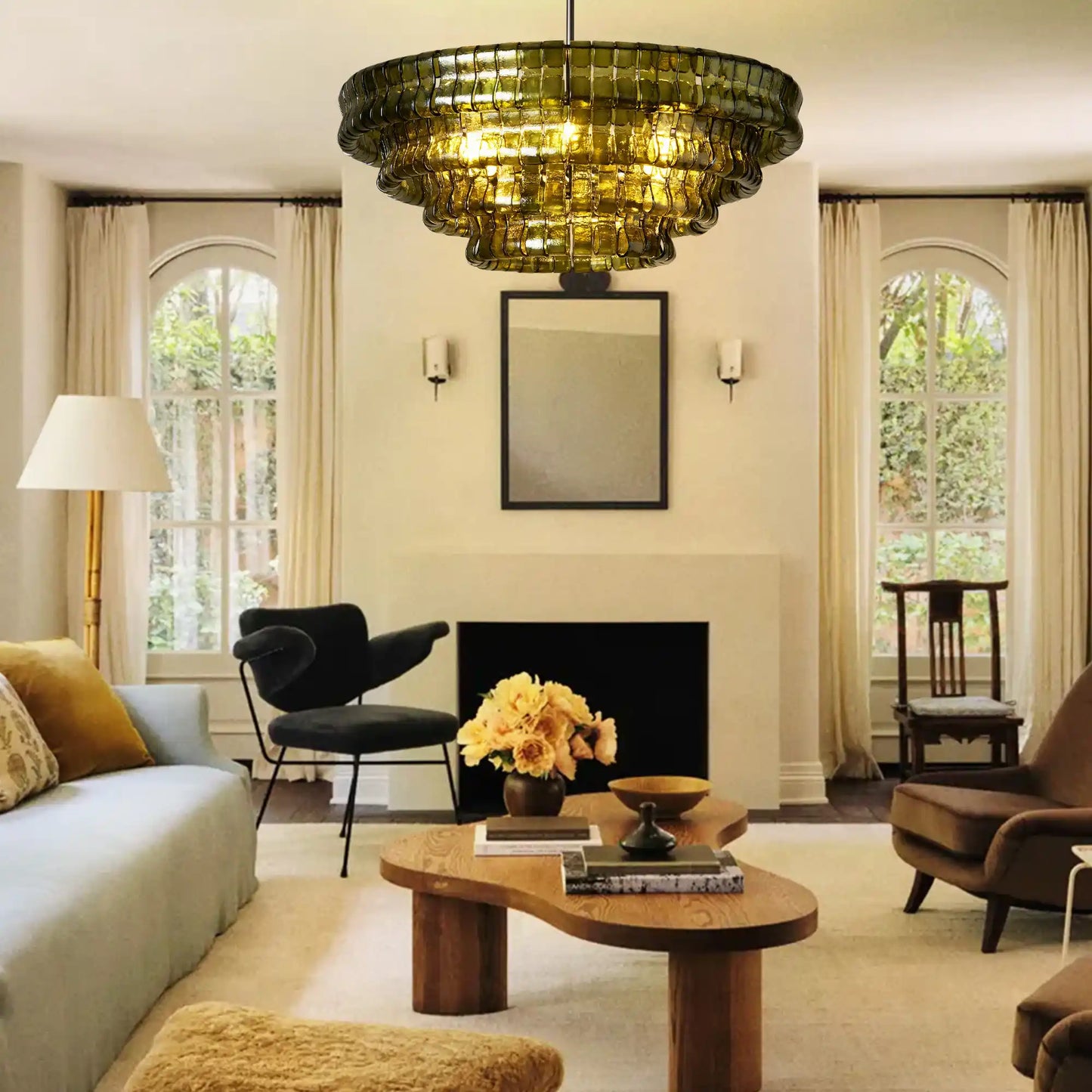 Glacien Round Glass Chandelier