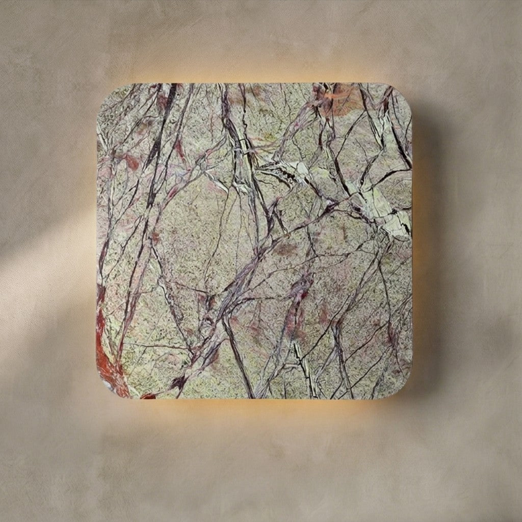 Green Marble Square Wall Lamp