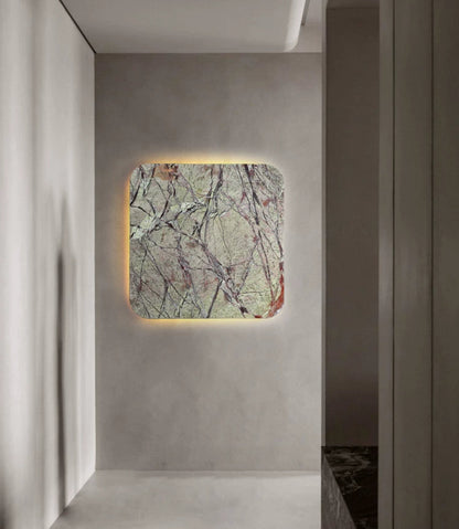 Green Marble Square Wall Lamp