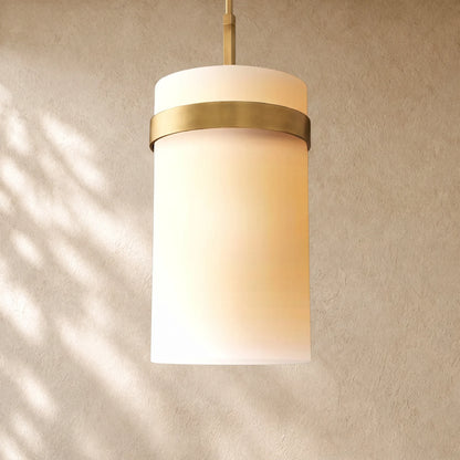 Ravella Milk Glass Cord Pendant