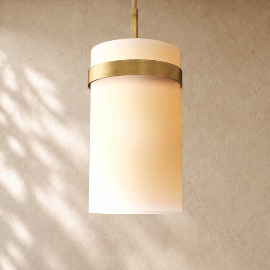 Ravella Milk Glass Cord Pendant