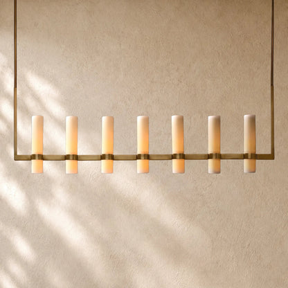 Ravella Linear Milk Glass Chandelier