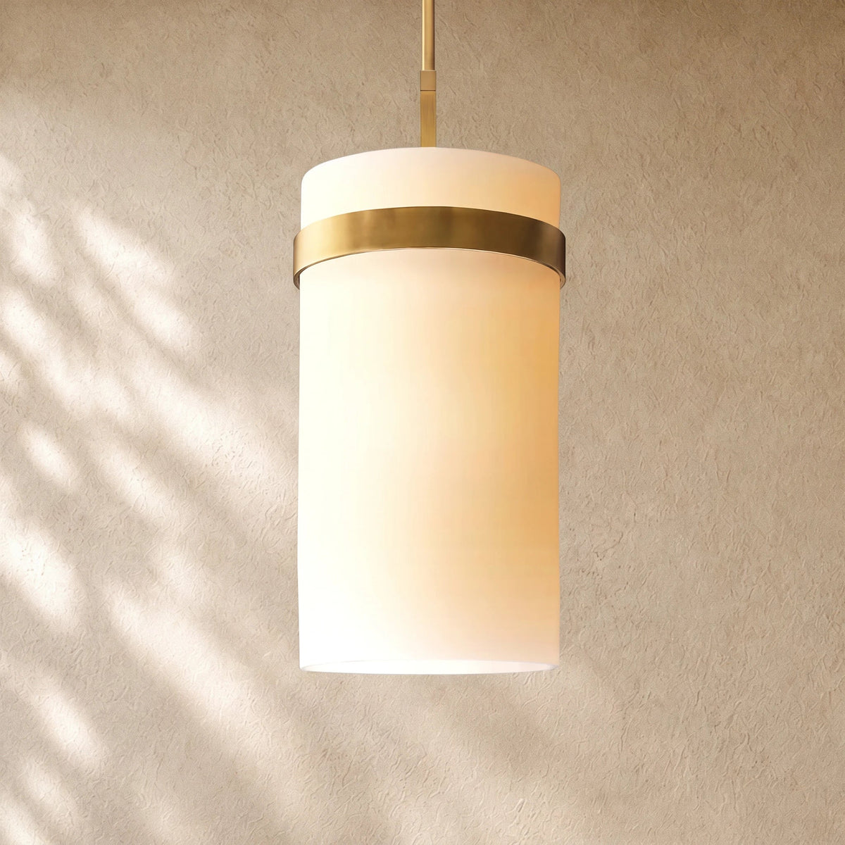Ravella Milk Glass Cord Pendant