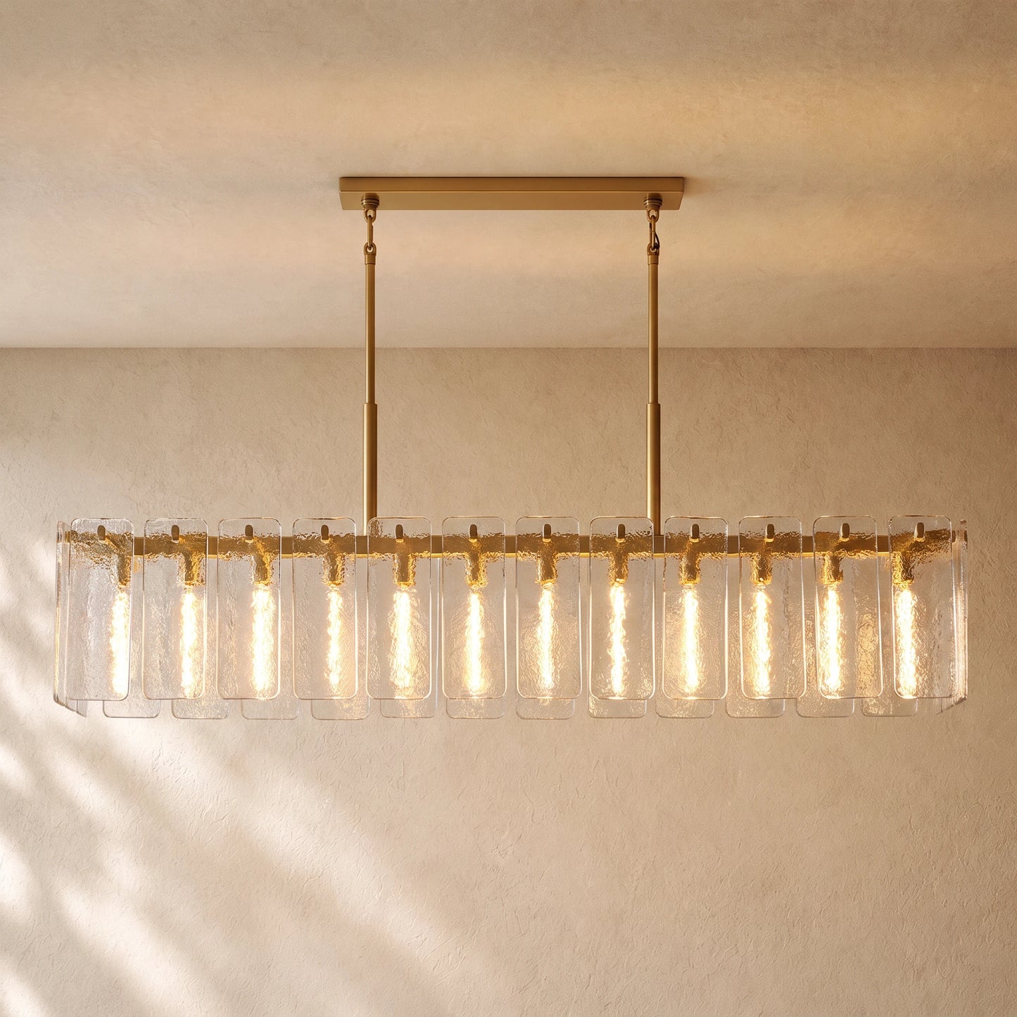 Calametta Glass Rectangular Chandelier